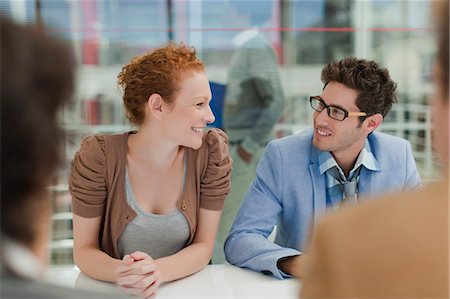 simsearch:649-06000952,k - Business people talking in meeting Stock Photo - Premium Royalty-Free, Code: 6122-07705710