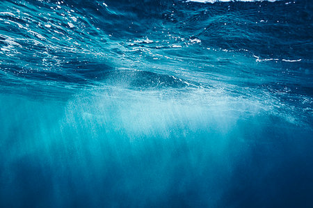 day time underwater - Sun shining over blue ocean, Fiji, Pacific Ocean Stock Photo - Premium Royalty-Free, Code: 6124-09188719