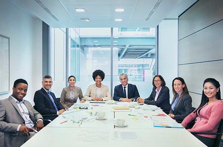 simsearch:614-03507042,k - Portrait confident business people in conference room meeting Stock Photo - Premium Royalty-Free, Code: 6124-09229120