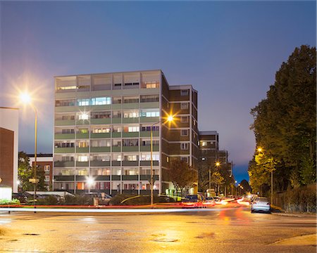 simsearch:6126-08643547,k - Sweden, Skane, Malmo, Ostra Sorgenfri, Sankt Pauli, View of residential structure Fotografie stock - Premium Royalty-Free, Codice: 6126-08643506