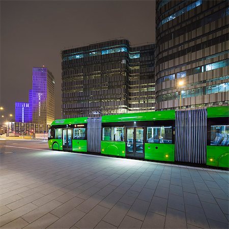 person bus - Sweden, Skane, Malmo, Nordenskioldsgatan, City illuminated at night Stock Photo - Premium Royalty-Free, Code: 6126-08643524