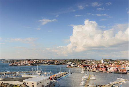 Sweden, West Coast, Bohuslan, Skarhamn, View of fishing village Stock Photo - Premium Royalty-Free, Code: 6126-08644598