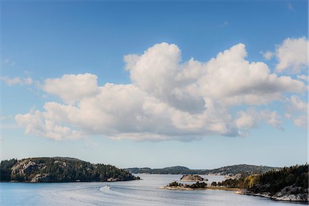 Sweden, West Coast, Bohuslan, Aerial view of bay of water Stock Photo - Premium Royalty-Free, Code: 6126-08644599