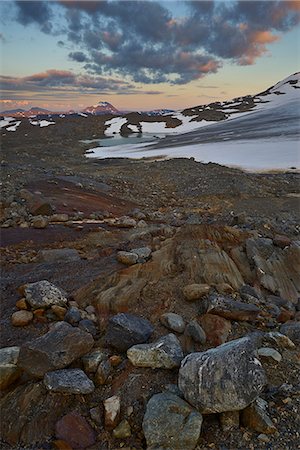 simsearch:6126-08643376,k - Sweden, Lapland, Padjelanta National Park, Stuorrajekna Glacier Foto de stock - Sin royalties Premium, Código: 6126-08644657