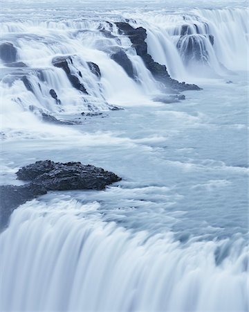 Gullfoss waterfall on Hvita river in Iceland Stock Photo - Premium Royalty-Free, Code: 6126-09102730