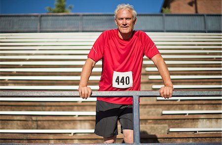serious 60  exercise - Portrait of an athletic senior man. Stock Photo - Premium Royalty-Free, Code: 6128-08727888