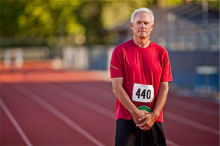 serious 60  exercise - Portrait of an athletic senior man. Stock Photo - Premium Royalty-Free, Code: 6128-08727922