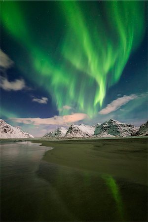 flakstad - Skagsanden beach - Lofoten Islands,Norway Stock Photo - Premium Royalty-Free, Code: 6129-09058014