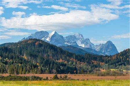 Typical Bavarian landscape in autumn Europe, Germany, Krun, Bavaria, Stock Photo - Premium Royalty-Free, Code: 6129-09087007