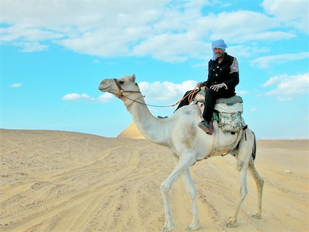 Portrait of a man riding a camel Stock Photo - Premium Royalty-Free, Code: 625-00804433