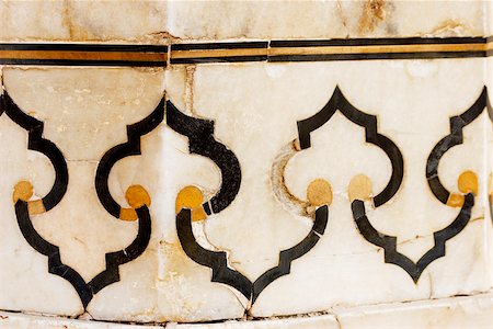 simsearch:630-03481463,k - Close-up of marble inlay on the wall, Taj Mahal, Agra, Uttar Pradesh, India Stock Photo - Premium Royalty-Free, Code: 625-00804635