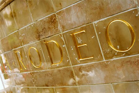 Close-up of a tiled Rodeo sign, Los Angeles, California, USA Stock Photo - Premium Royalty-Free, Code: 625-00804721