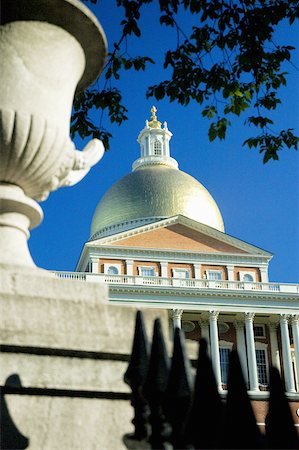 simsearch:625-00805879,k - Low angle view of a building, State House, Boston, Massachusetts, USA Stock Photo - Premium Royalty-Free, Code: 625-00804932