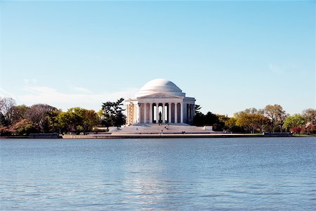 simsearch:625-00805879,k - Facade of Jefferson Memorial across the Tidal Basin, Washington DC, USA Stock Photo - Premium Royalty-Free, Code: 625-00805361