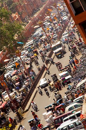 simsearch:625-00806447,k - High angle view of traffic on the streets, Jaipur, Rajasthan, India Stock Photo - Premium Royalty-Free, Code: 625-00805901
