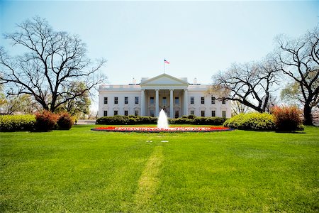 simsearch:625-00805879,k - Low angle view of the White House Washington DC, USA Stock Photo - Premium Royalty-Free, Code: 625-00806615
