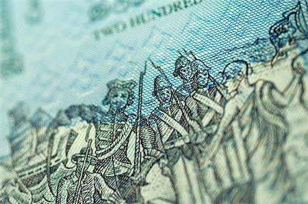 simsearch:625-00801281,k - Extreme close-up of soldiers and man on bank note Stock Photo - Premium Royalty-Free, Code: 625-00801243