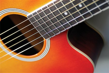 fret - Close-up of guitar, its strings and frets Stock Photo - Premium Royalty-Free, Code: 625-00801966