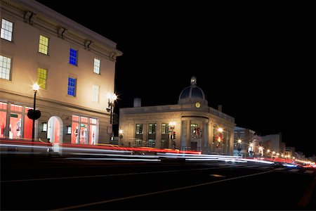 Buildings in a city lit up at night, Washington DC, USA Stock Photo - Premium Royalty-Free, Code: 625-00839669