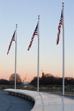 simsearch:625-00840464,k - Low angle view of three American flags, Washington DC, USA Stock Photo - Premium Royalty-Free, Code: 625-00839730