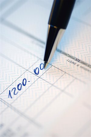 simsearch:625-00840035,k - Close-up of numbers written on a bank deposit slip Stock Photo - Premium Royalty-Free, Code: 625-00839893