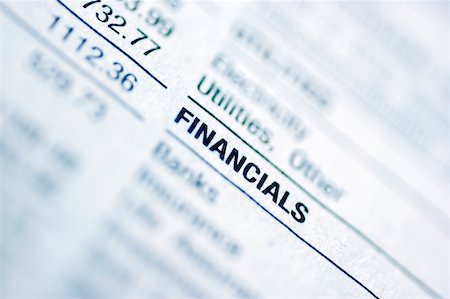 simsearch:625-00840035,k - Close-up of a financial page Stock Photo - Premium Royalty-Free, Code: 625-00840034