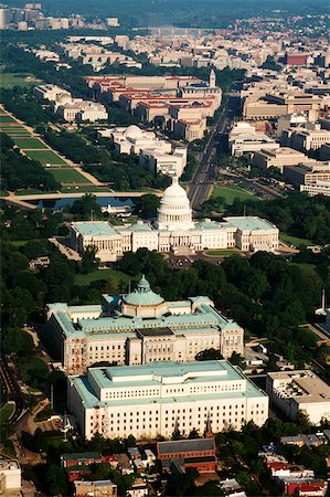 simsearch:625-00840445,k - Aerial view of a government building, Capitol Building, Library of Congress, Washington DC, USA Stock Photo - Premium Royalty-Free, Code: 625-00840482