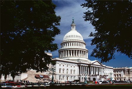 simsearch:625-00840464,k - Low angle view of a government building, Capitol Building, Washington DC, USA Stock Photo - Premium Royalty-Free, Code: 625-00840491