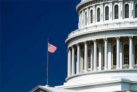 simsearch:625-00840445,k - American flag in front of a government building, Capitol Building, Washington DC, USA Stock Photo - Premium Royalty-Free, Code: 625-00840492