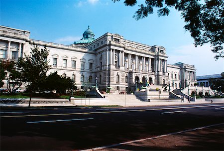 simsearch:625-00840445,k - Government building beside a road Library Of Congress, Washington DC, USA Stock Photo - Premium Royalty-Free, Code: 625-00840502