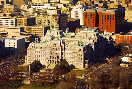 simsearch:625-00840445,k - Aerial view of buildings in a city, Old Executive Office Building, Washington DC, USA Stock Photo - Premium Royalty-Free, Code: 625-00840535