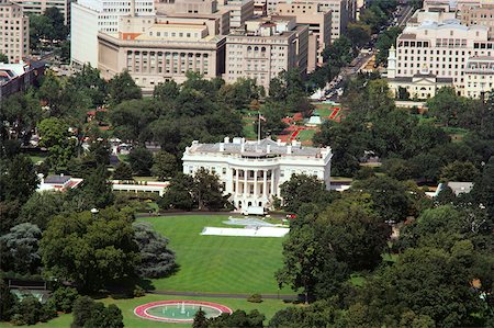 simsearch:625-00840464,k - Aerial view of a government building, White House, Washington DC, USA Stock Photo - Premium Royalty-Free, Code: 625-00840552