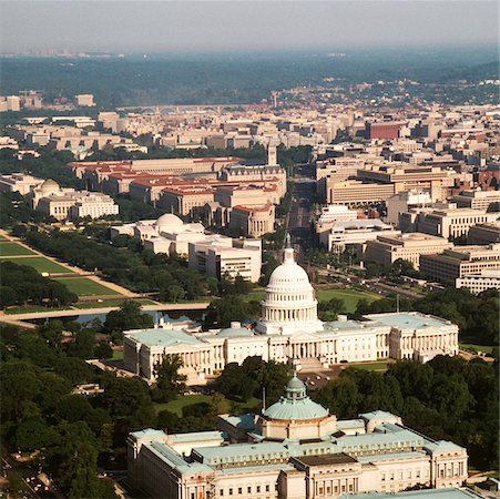 simsearch:625-00840445,k - Aerial view of a government building, Capitol Building, Library Of Congress, Washington DC, USA Stock Photo - Premium Royalty-Free, Code: 625-00840576