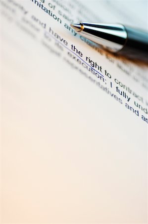 simsearch:625-00840035,k - Close-up of a pen on a printed document Stock Photo - Premium Royalty-Free, Code: 625-00840785