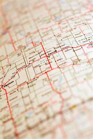 road map - Close-up of a map Stock Photo - Premium Royalty-Free, Code: 625-00898447