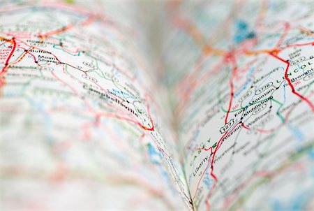 road map - Close-up of a road map Stock Photo - Premium Royalty-Free, Code: 625-00898449