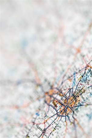 road map - Close-up of a map Stock Photo - Premium Royalty-Free, Code: 625-00898479