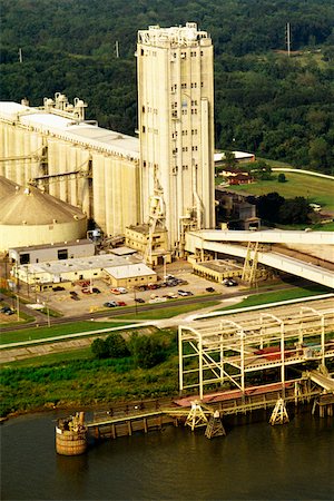 High angle view of an industrial building, New Orleans, Louisiana, USA Foto de stock - Sin royalties Premium, Código: 625-00898651