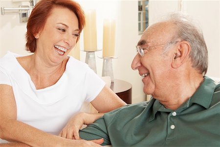 Close-up of a senior couple looking at each other Stock Photo - Premium Royalty-Free, Code: 625-00902882