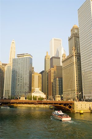 Tourists on a ferry in a lake, Lake Michigan, Chicago, Illinois, USA Stock Photo - Premium Royalty-Free, Code: 625-00903380