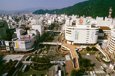 simsearch:625-00806447,k - High angle view of a city, Central Tokushima, Shikoku, Japan Stock Photo - Premium Royalty-Free, Code: 625-00903772