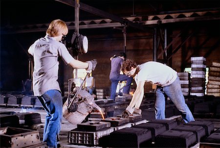 foundry worker - Foundry workers working in a metal industry, Belgium Foundry, Wisconsin, USA Stock Photo - Premium Royalty-Free, Code: 625-00903848