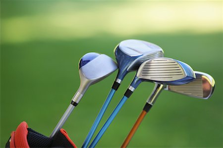 Close-up of golf clubs Stock Photo - Premium Royalty-Free, Code: 625-01038310
