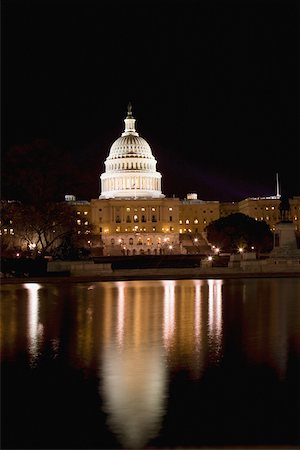 simsearch:625-00805879,k - Reflection of a government building in water, Capitol building, Washington DC, USA Stock Photo - Premium Royalty-Free, Code: 625-01038660