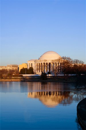 simsearch:625-00805879,k - Reflection of a building in water Jefferson Memorial, Washington DC USA Stock Photo - Premium Royalty-Free, Code: 625-01038696