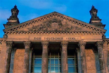 Facade of a building, The Reichstag, Berlin, Germany Stock Photo - Premium Royalty-Free, Code: 625-01040689