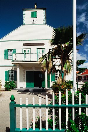 saint martin caribbean - Low angle view of a courthouse, St. Martin Stock Photo - Premium Royalty-Free, Code: 625-01040887