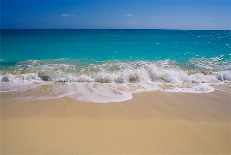 saint martin caribbean - Seascape from a beach , St. Martin, Leewards Islands, Caribbean Stock Photo - Premium Royalty-Free, Code: 625-01040894