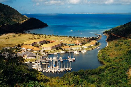 saint martin caribbean - A fleet of ships anchored at a harbor, St. Maarten, Caribbean. Stock Photo - Premium Royalty-Free, Code: 625-01040914
