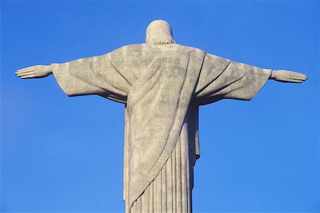 simsearch:630-03481463,k - Rear view of a statue, Christ the Redeemer Statue, Rio De Janeiro, Brazil Stock Photo - Premium Royalty-Free, Code: 625-01094684